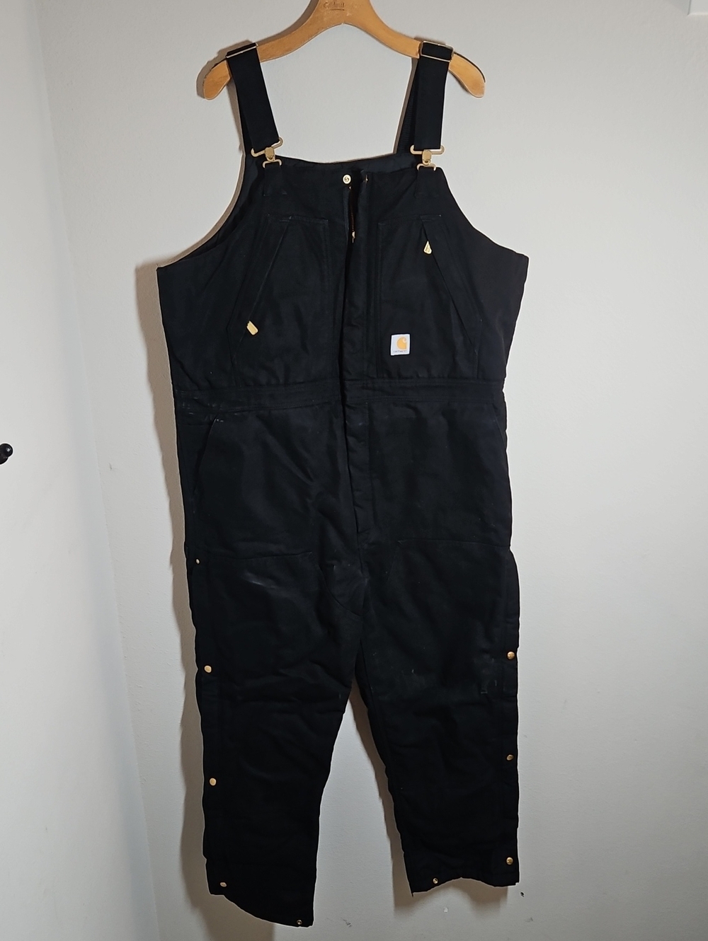 Carhartt XL Black Duck Bib Overalls - THICK Material